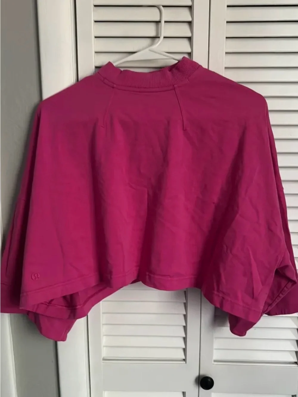 lululemon athletica Bright Pink Cropped Crew Sweatshirt